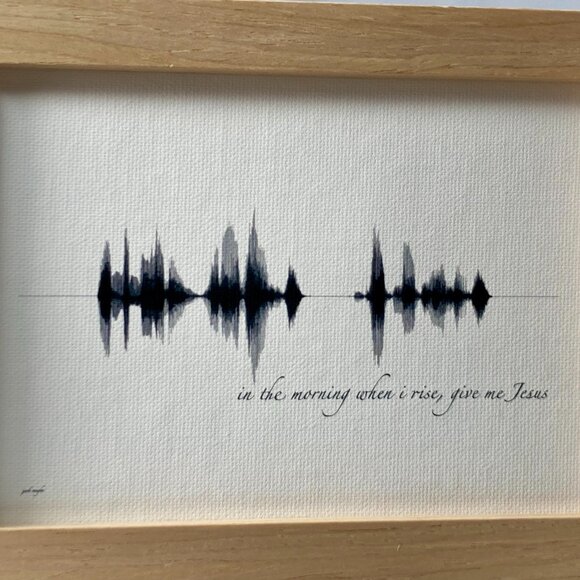 In The Morning When I Rise, Give Me Jesus Soundwave 5x7 Canvas Frame - Picture 2 of 4